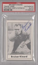 Bruiser Kinard 1977 Touchdown PSA/DNA Signed Autograph Card Dodgers HOF #38