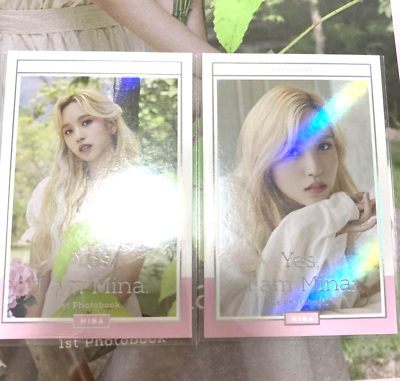 TWICE Yes, I am Mina. Pink ver. 1st Photobook Photocards Postcards