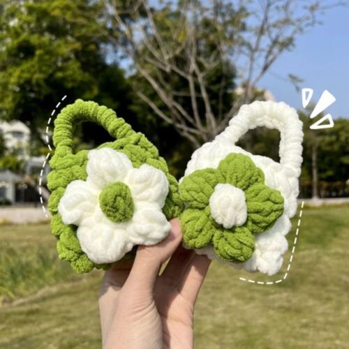 Flower Flower Knitted Earphone Bag Knit Knitted Headset Covers  Girls - Afbeelding 1 van 25