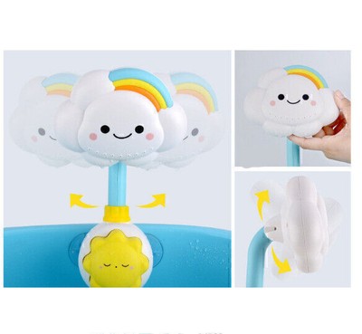 DE Kind Baby Badespielzeug Regenbogen Wolke Wasserspray Dusche Badezimmer