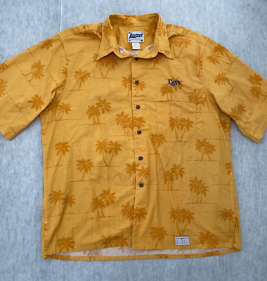 Reyn Spooner Shirt Adult Extra Large Orange MLB Tampa Bay Rays Button Up Mens XL