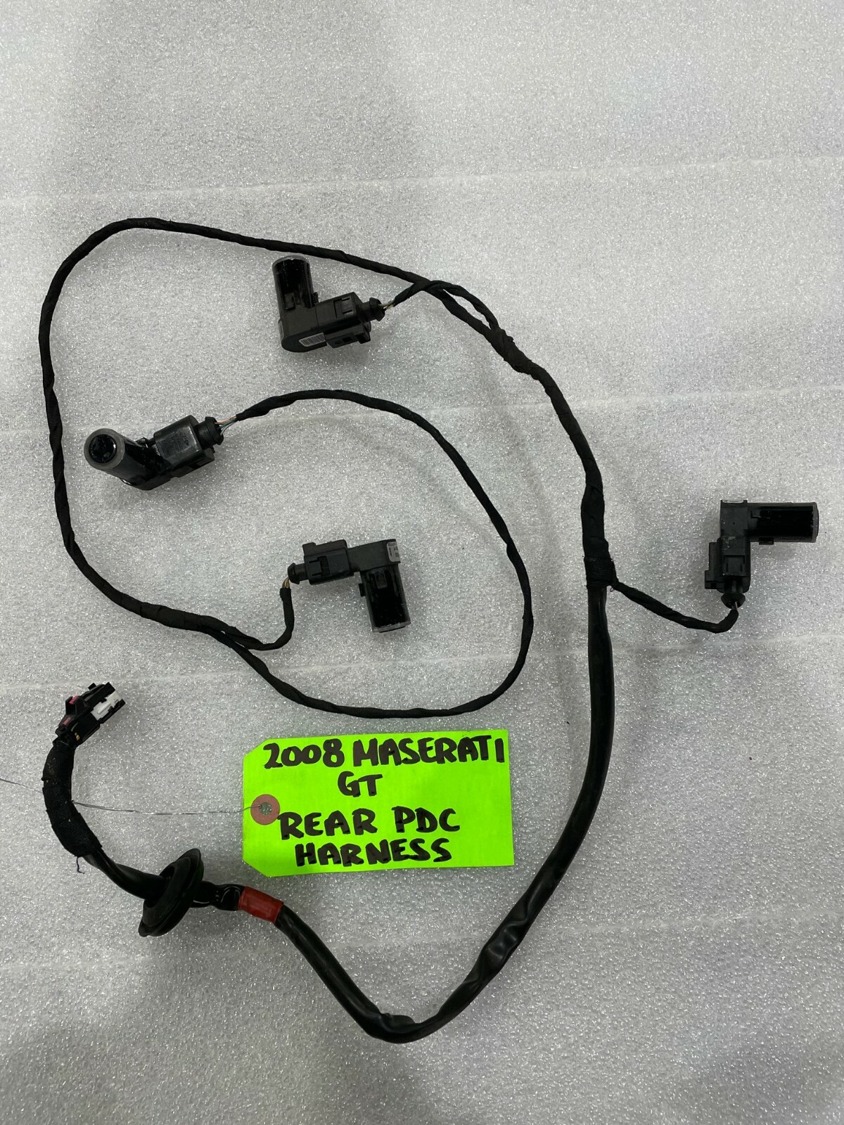 2008 MASERATI GRAN TURISMO M145 OEM REAR BUMPER WIIRNG HARNESS W/ PDC 08-13