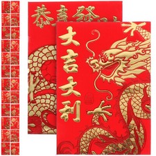 60 Pcs Red Packet Pouches For New Year Paper of The Dragon Envelopes Supplies