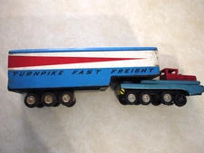 Vintage Turnpike Fast Freight SSS International Pressed Steel Truck - Japan