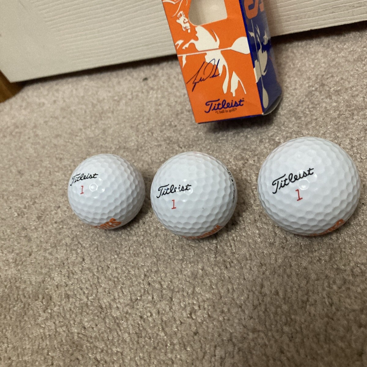 NEW* in box Wheaties 1996 Tiger Woods Titleist Golf Balls 3 Pack