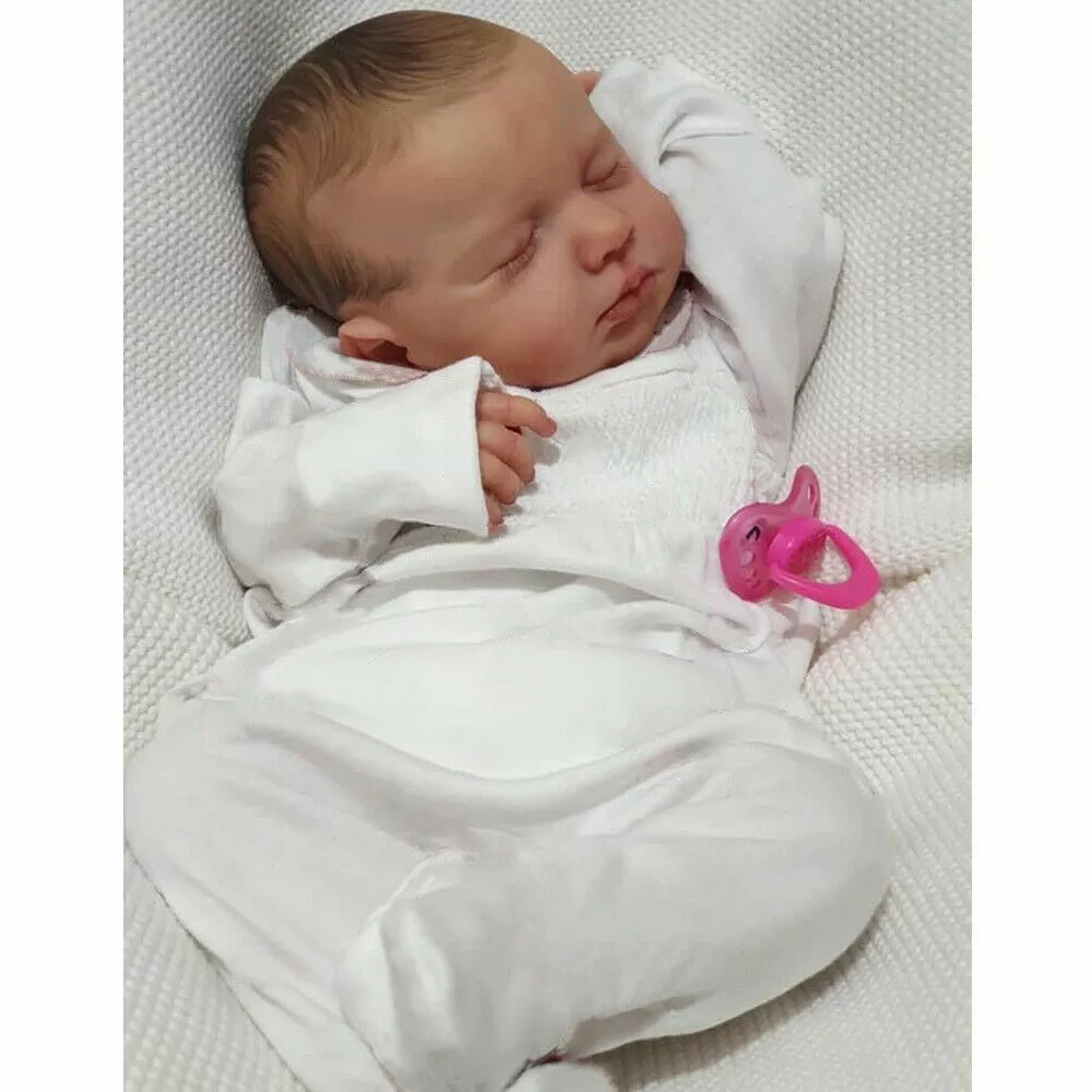 19'' Newborn Sleeping Reborn Baby Dolls Realistic Soft Silicone