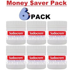 Sudocrem Antiseptic Healing Cream Nappy Rash  Eczema 60g Pack of 6 -EXP 12/2026