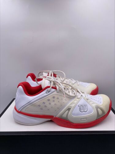 Scarpe da tennis atletiche Wilson Rush Pro WRS317700 bianche rosa corallo taglia 9,5 - Foto 2 di 8