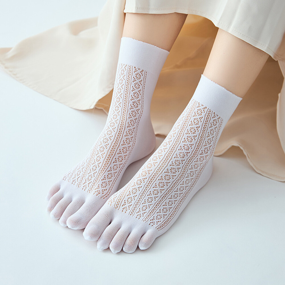 1Pairs Women Five-Finger Socks Summer Breathable Thin Ankle Socks Short  Socks