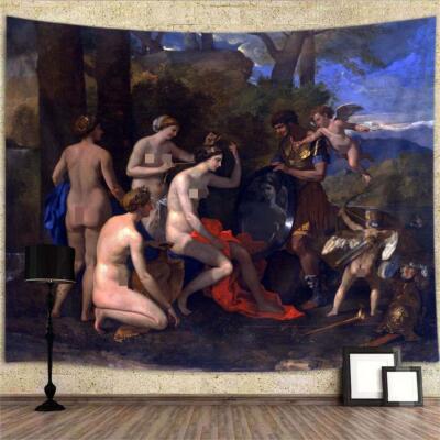 Greek Mythology Aphrodite & Friends Extra Large Tapestry Wall Hanging Art Poster
