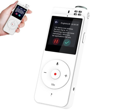 Navitomoon Rechargeable LCD AI Digital Audio Sound Voice Recorder Dictaphone