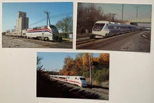 Lot (3) Amtrak RR Postcards Locomotives GE AMD103 Intercity Express ABB Traction