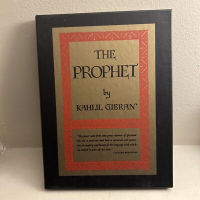 The Prophet by Khalil Gibran Knopf Inc. 36th Printing  2000 With Box Hardcover