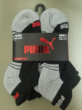 New Mens Puma 6 Pair Cushioned Low Cut Athletic Socks.