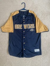 Milwaukee Brewers Dynasty Baseball Blank Sewn Jersey Large