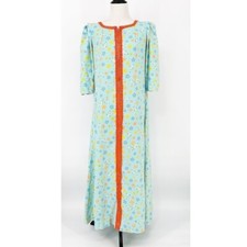 Vintage BETE INC Hawaiian Muumuu Zip Front