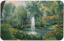 Lagoon and Fountain, W.D Washburn's Park, Minneapolis, Minnesota 1910