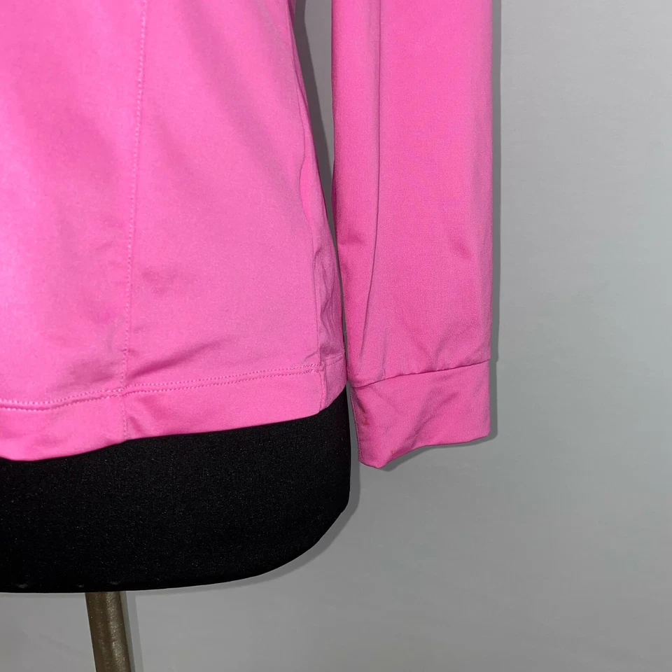 Camiseta polo de golf Greg Norman para mujer lisa rosa popover Play Dry manga larga M Foto 4 de 4