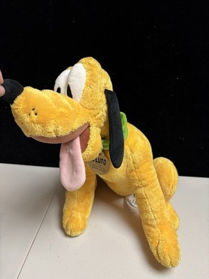 Disney Store Pluto 16'' Plush Stuffed Tag If Found Please Return to Mickey Mouse