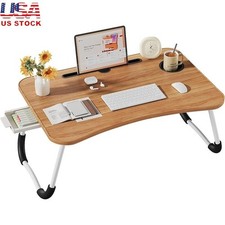 Folding Lap Desk Laptop Writing Breakfast in Bed Portable Adjustable Tray New