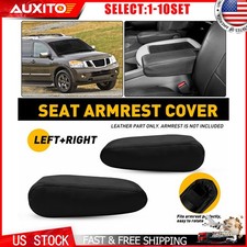 For 2004-2015 Nissan Titan Seat Armrest Leather Cover Left Right Black 1-10x For 2004-2015 Nissan Titan Seat Armrest Leather Cover Left Right Black 1-10x