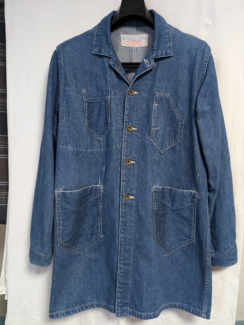 J.PRESS Red Label Denim Coverall Jacket Size M Blue Made in Japan Used