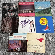 Vinyl Musicals Film and Stage Collection Bundle Job Lot X8 Vinyl Records 12 Inch