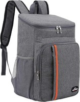 KüHlrucksack 28L Thermo Isoliert FüR Picknick Bbq Camping Einkauf Grau