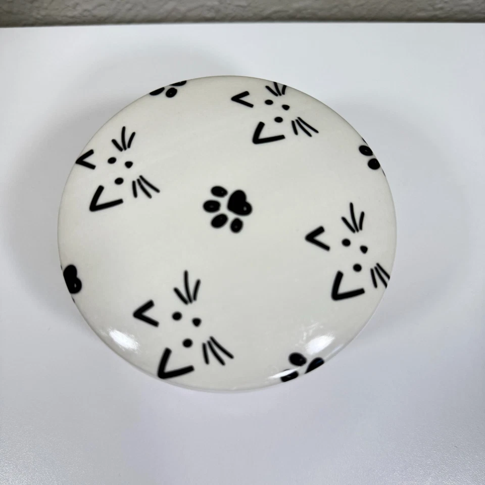 Vela de arena + niebla 12 OZ enebro bayas salvia 2 mechas dobles cerámica gato superior verter a mano Foto 3 de 4