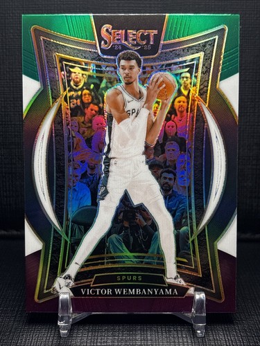 2024-25 Panini Select - Concourse Victor Wembanyama #9 Green White Purple Prizm