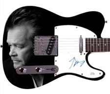John Cougar Mellencamp Signed 1/1 Custom Graphics Guitar ACOA