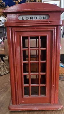 Early London telephone booth wooden telephone set