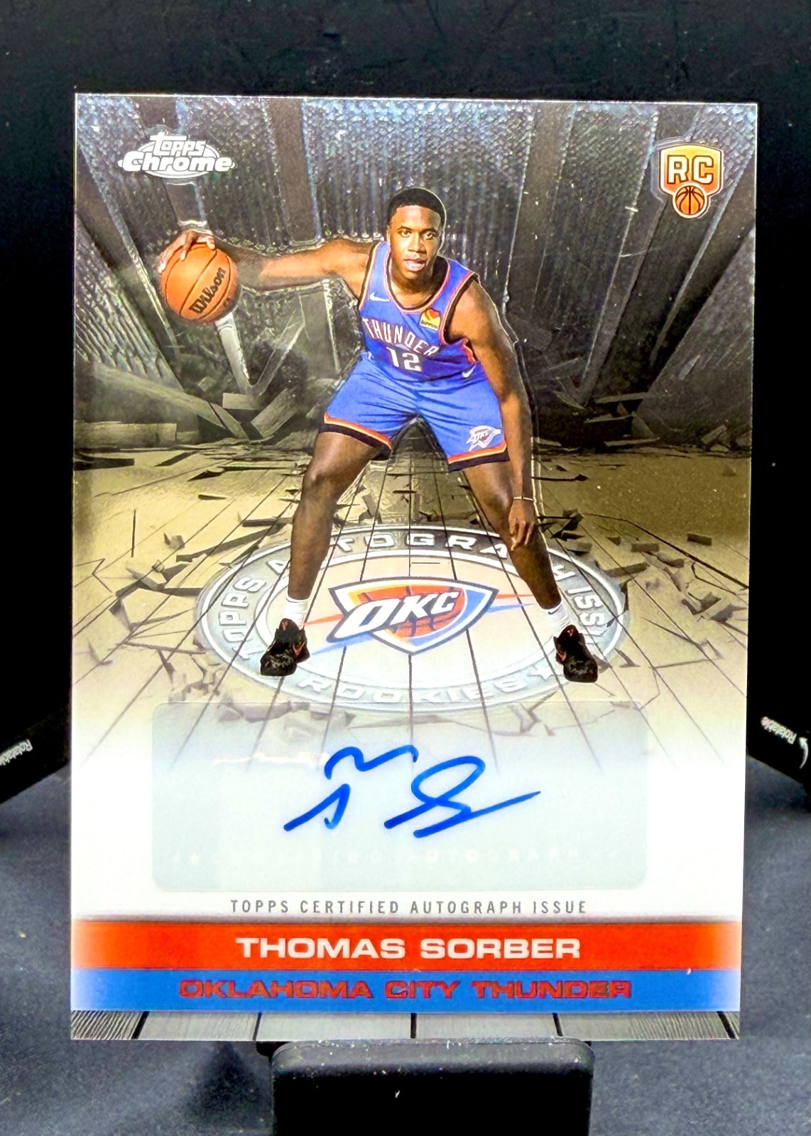 2025-26 Topps Chrome Thomas Sorber Auto Autograph Rookies RC #TAIR-TS Thunder