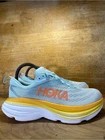 Hoka One One Bondi 8 Womens Size 6.5 Wide Running Shoes Sneakers Blue Yellow