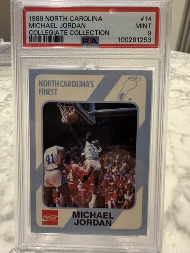 Collegiate Collection Michael Jordan #14 North Carolina PSA 9 Trading Card