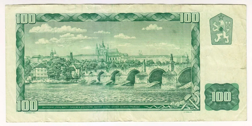 1961 Tschechoslowakei 100 Korun 749130 Papiergeld Banknoten - Bild 2 von 2