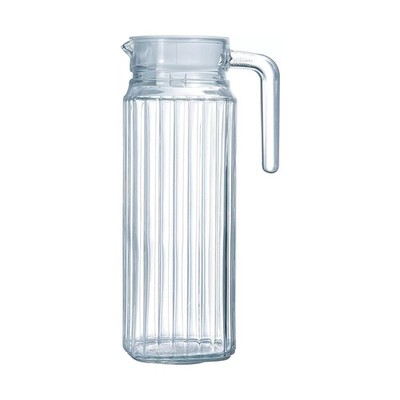1L Klarglas Kühlschrank Kanne Robust Glas Saft Getränk Wasser Krug mit Deckel