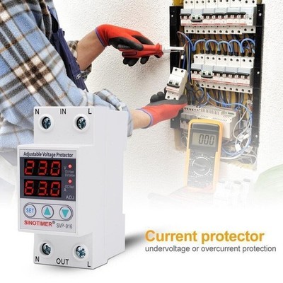 SVP 916 Einstellbare Spannung & Strombegrenzung Überspannungsschutz 40A 63A 80A