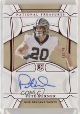 2021 Panini National Treasures Jersey Number Red 11/20 Pete Werner #141 Auto s3g