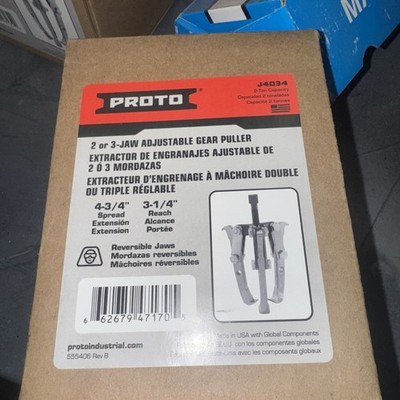 PROTO J4034A, 3-Jaw Puller, 2 Ton Pulling Capacity