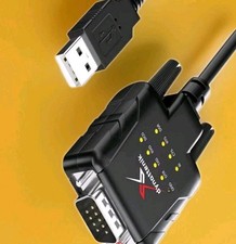 USB seriell Adapter Kabel RS232 mit 9 Status LED • DB9 Stecker • FTDI Chip 