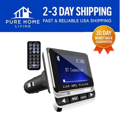 Bluetooth FM Transmitter & Car Radio Adapter with Remote Control for Hands-Fr...