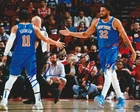 Jalen Brunson & Karl-Anthony Towns Autographed New York/NY Knicks 8x10 Photo COA