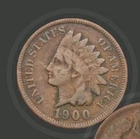 1900 Indian Head Cent Penny Good Condition 1c One Cent US Coin - 1727