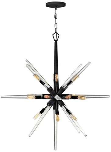 Hinkley Ariel 36"W Black 16-Light Starburst Pendant Light - Picture 4 of 4