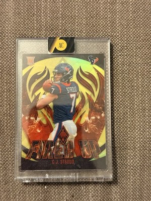 CJ Stroud Rookie Panini Phoenix Fired Up /50 2023 Texans Yellow #FU-2