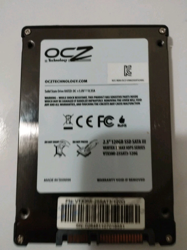 OXZ 120GB SATA III Vertex 3 Max IOPS 2.5 SSD (VTX3MI-25SAT3-120G) - Image 2 of 3