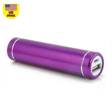 Purple Alloy Mini 5V USB Power Bank DIY Case Set 18650 Battery Charger Box r