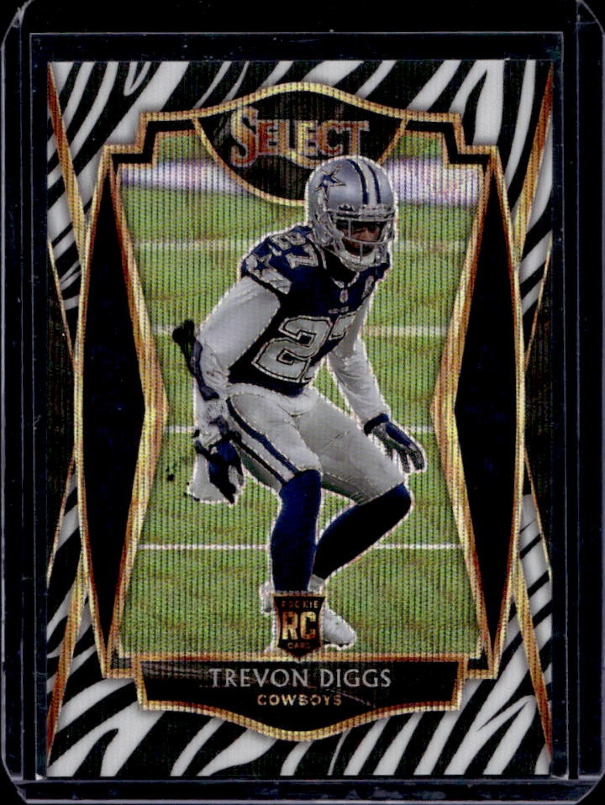 2020 Panini Select Trevon Diggs SP Zebra Prizm RC Premier Level #196 Cowboys
