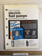 Vintage Dupree Products Division Electric Fuel Pumps Brochure Walbro Corporation